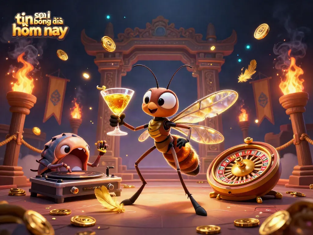 Engaging scene showcasing tin soi kèo bóng đá hôm nay with vibrant casino characters and dynamic elements.