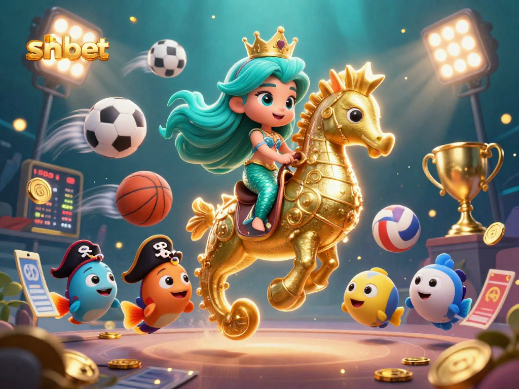 Experience thrilling gaming action with shbet in a vibrant underwater scene featuring cartoon characters.
