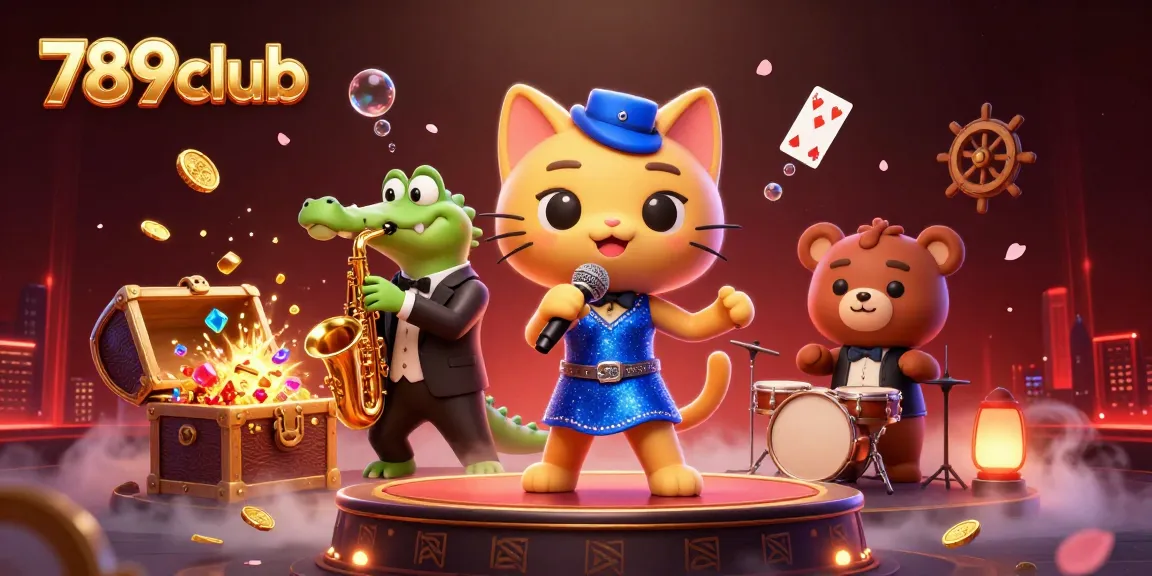 Join the fun at 789club with lively 3D characters performing in an exciting casino scene.