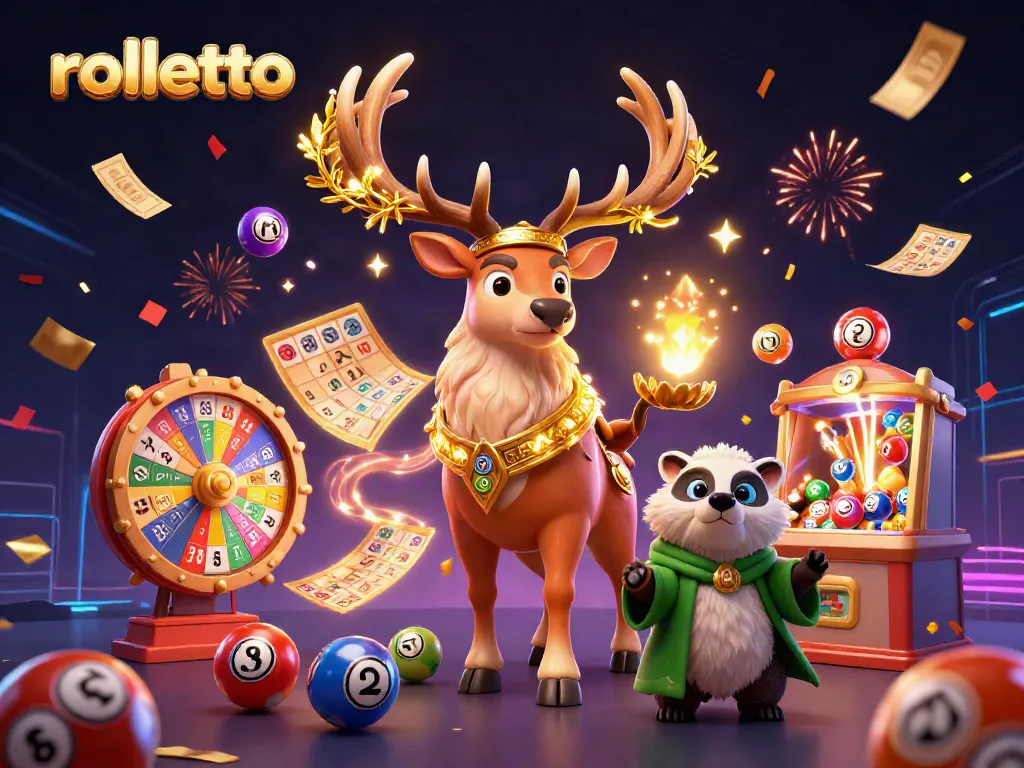 Engage with rolletto's festive online casino atmosphere featuring vibrant lottery elements.