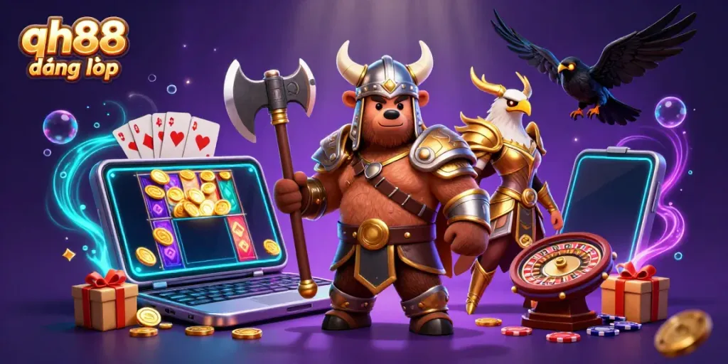 Engage in thrilling gameplay with the qh88 đăng nhập, exploring an epic casino world.