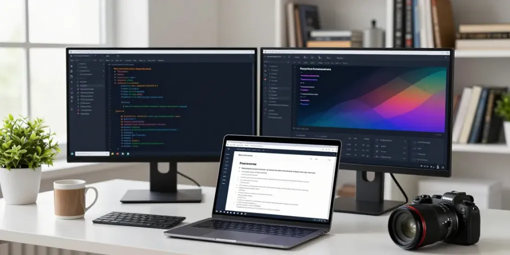 Web developer optimizing instant indexing tools in a modern digital workspace.