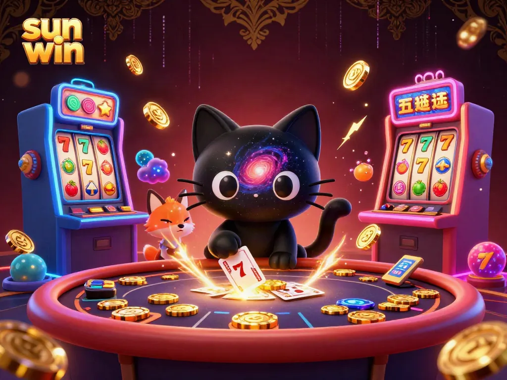 Experience thrilling gameplay at sun win with vibrant slots and cosmic casino elements.