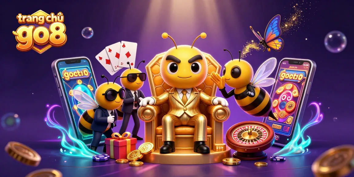 Win big at trang chủ go8 with vibrant illustrations of digital casino fun featuring slots and games.