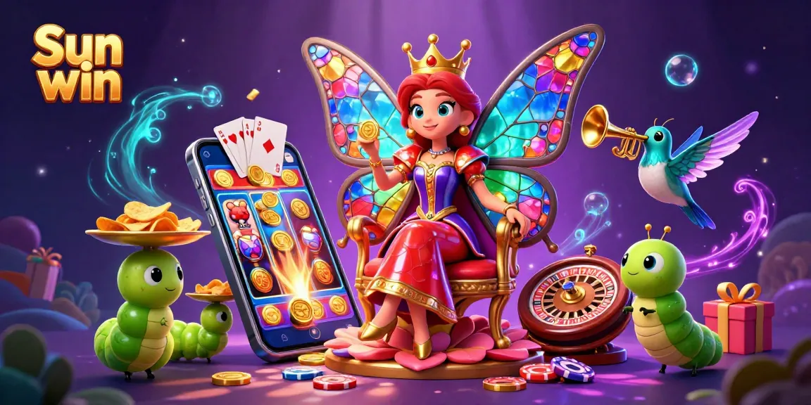 Join the Sun win game adventure with colorful slots and vibrant casino elements in a magical 3D world.