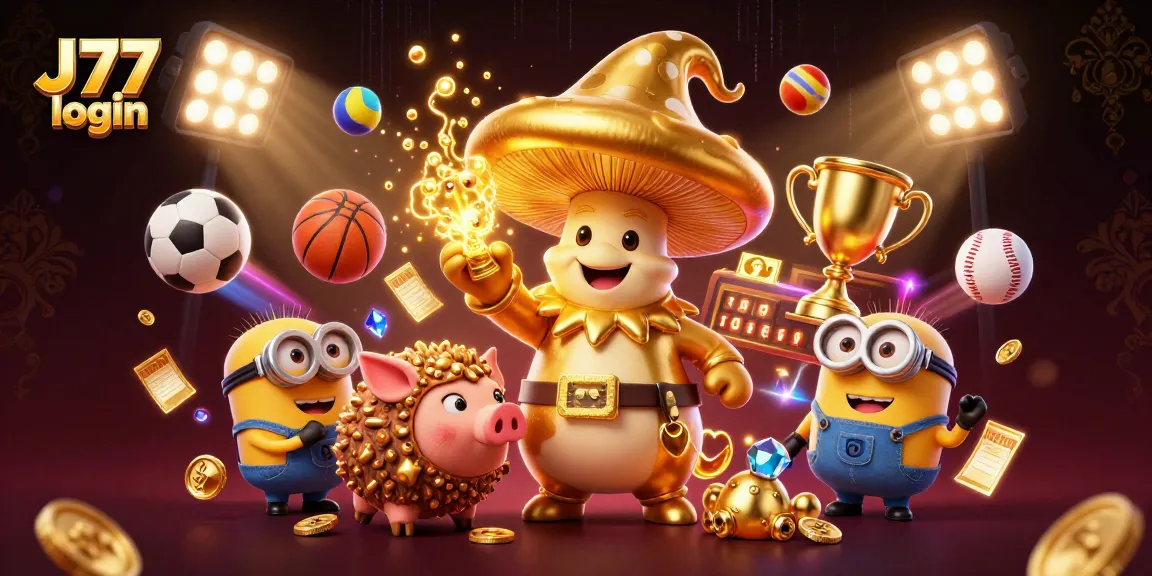 Experience seamless entertainment with J77 login, featuring magical elements and dynamic sports themes.