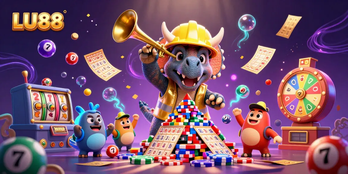 LU88 engages players with dynamic casino fun featuring 3D cartoon dinosaurs and vibrant game elements.