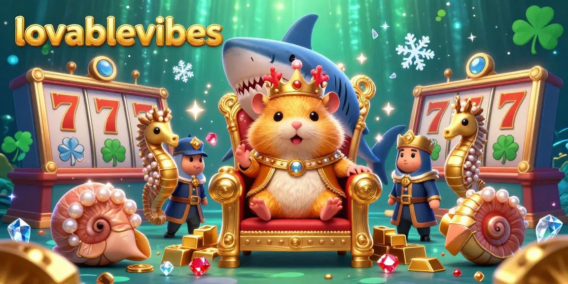 Experience thrilling wins with lovablevibes as a golden hamster king rules a vibrant underwater casino realm.