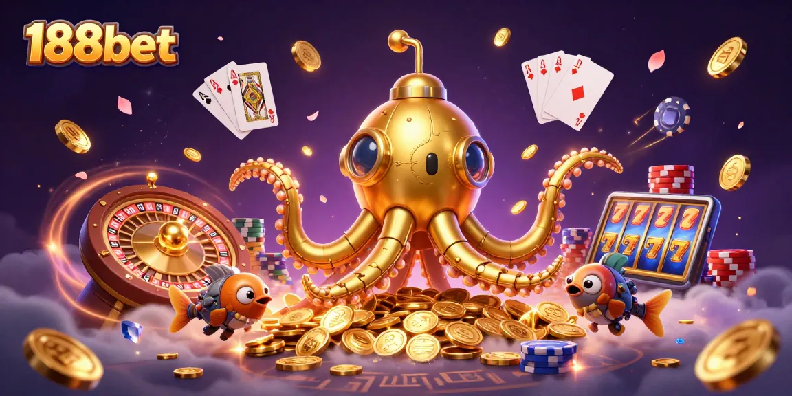 Experience thrilling gameplay with 188bet in a vibrant 3D casino scene full of action!
