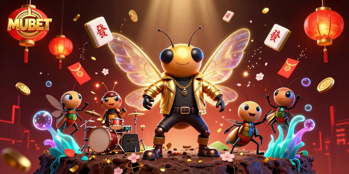 MUBET showcases thrilling action with a cicada rockstar, dynamic gaming elements, and rich visuals.