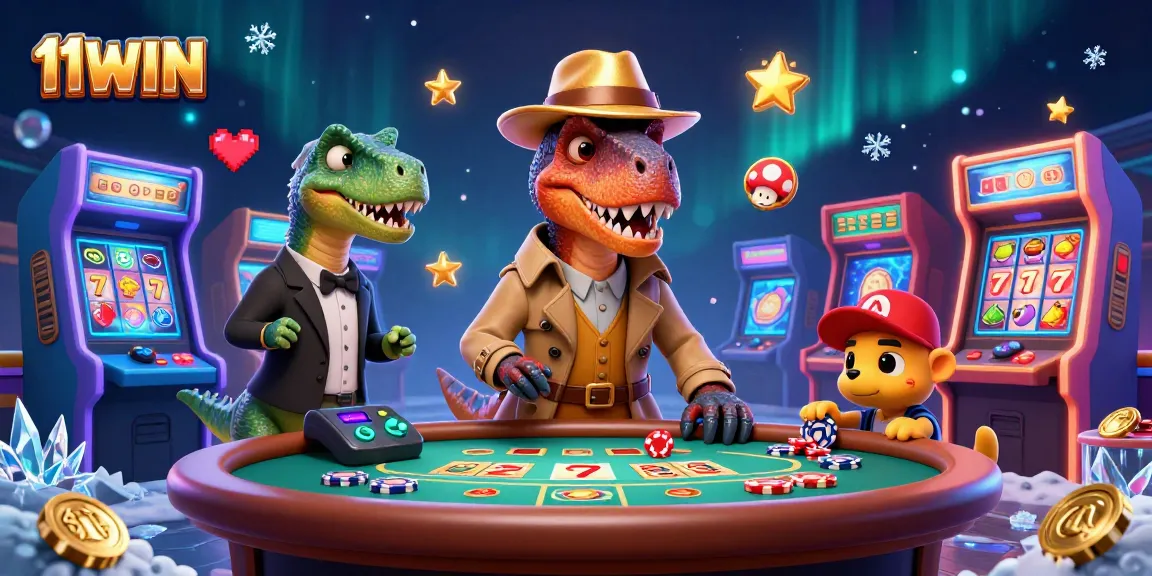 Play exciting casino games at 11WIN with dynamic characters and vibrant slots scene.