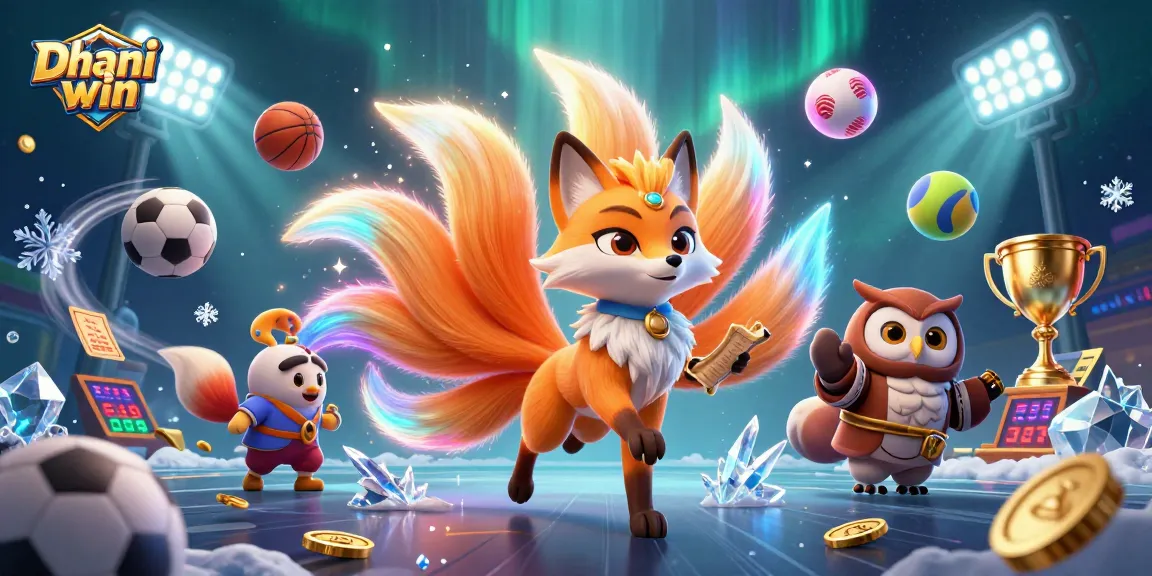 Dhani win players enjoy exciting gameplay featuring a nine-tailed fox spirit and sports balls.