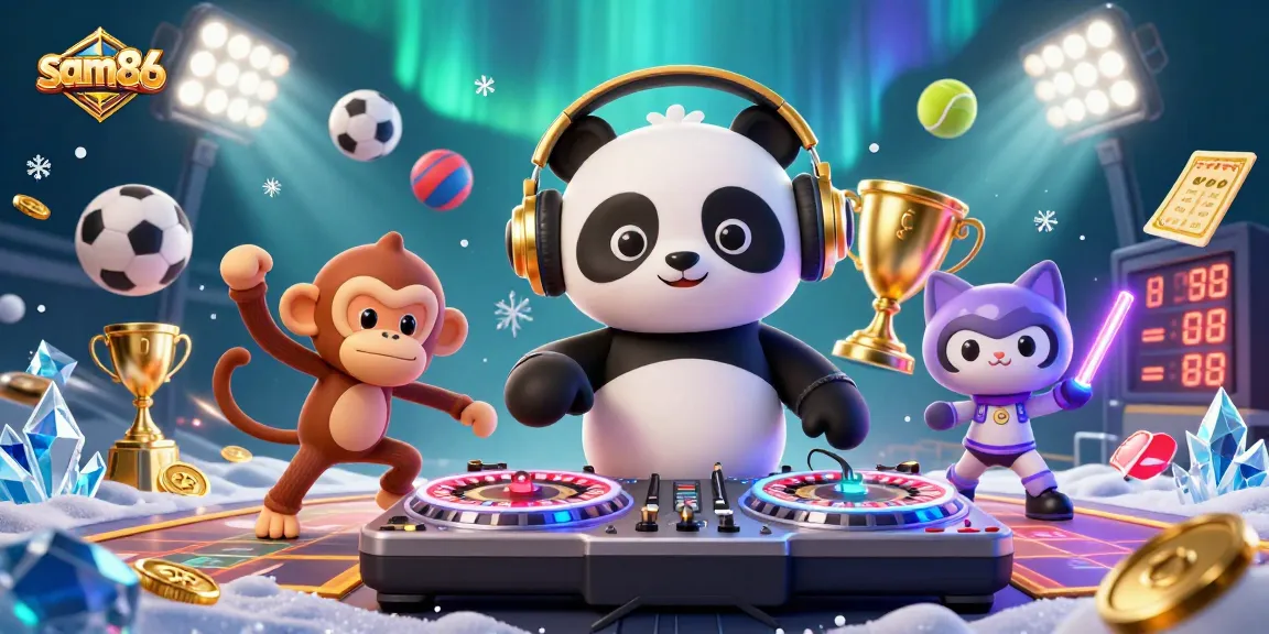 Engage with thrilling sam86 games as a DJ panda spins bets and fun elements shine.