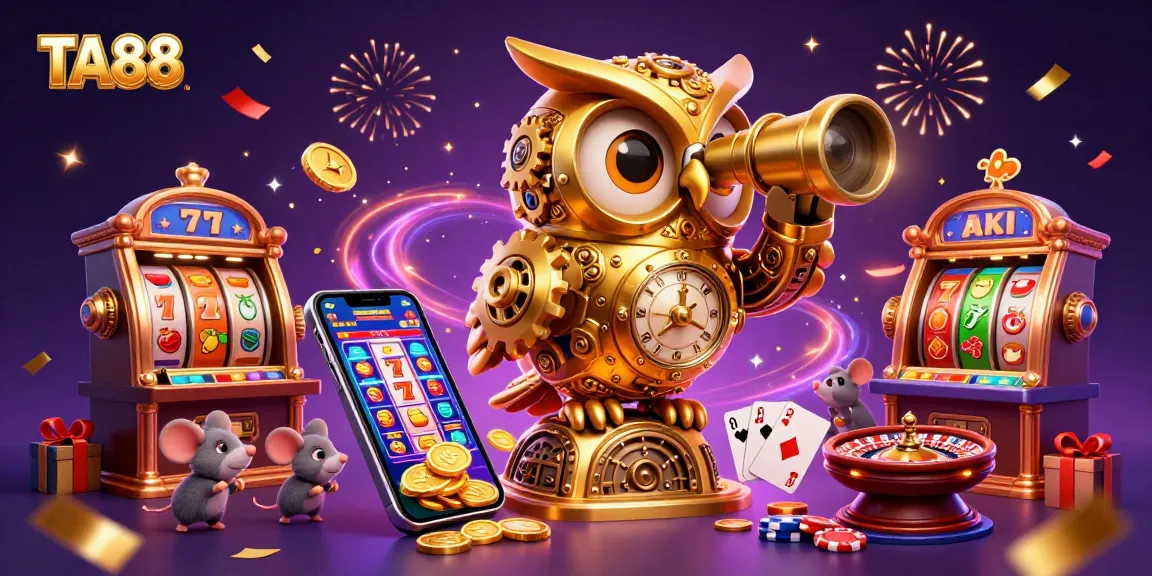 Experience the thrill of TA88 with a vibrant, animated casino scene depicting exciting gameplay.