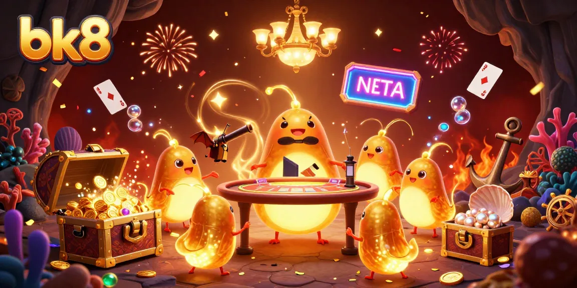 Experience the thrill of bk8 with lively glowworms and a bat dealer in a casino filled with glowing treasures.