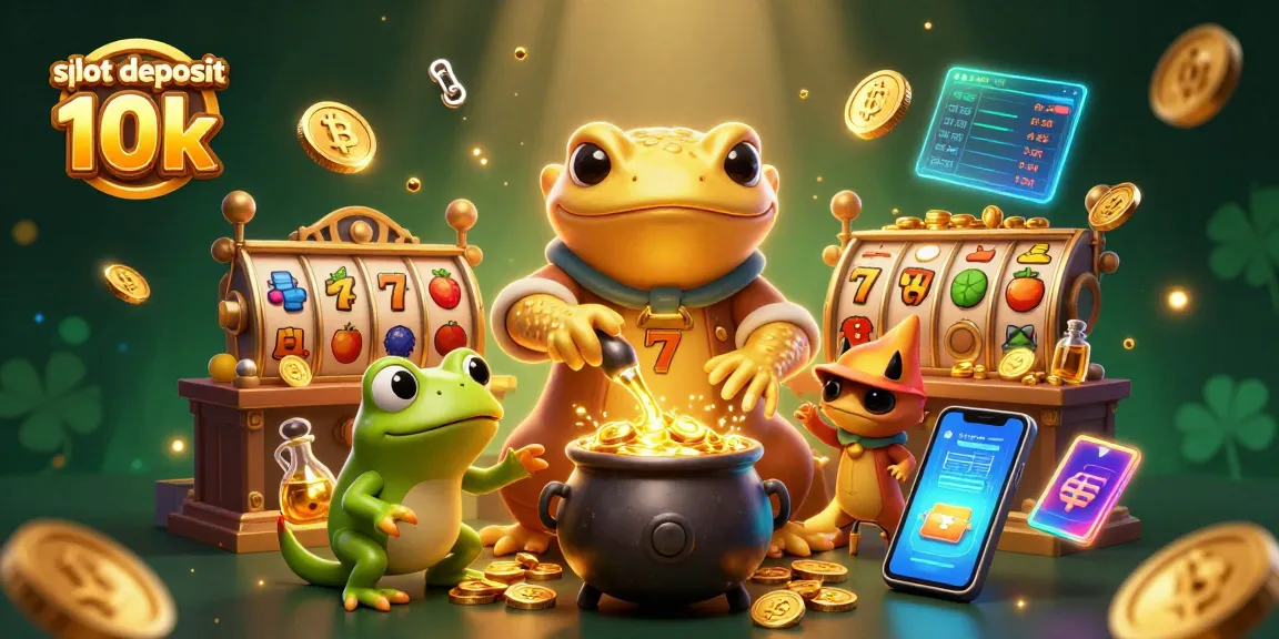 Spin the reels with slot deposit 10k for exciting jackpots in this vibrant scene.